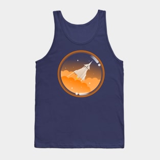 Fighter jet in space Tank Top